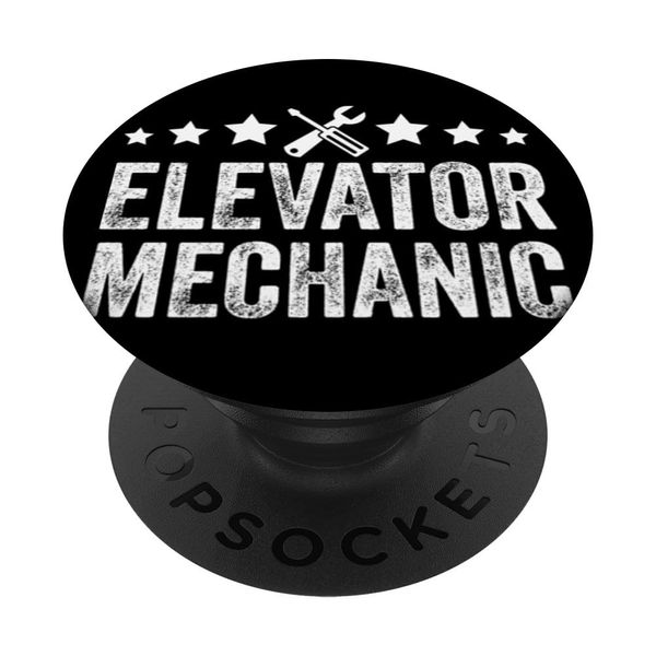 Funny Maintenance Lift Elevator Mechanic Technician PopSockets Swappable PopGrip