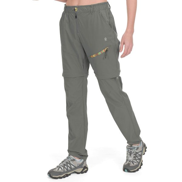 Little Donkey Andy Women's Hiking Pants Lightweight Convertible Zip-Off Pants Quick Dry UPF 50 Silver Sage Size M