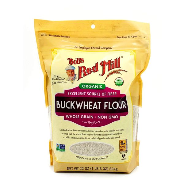 Bob's Red Mill Organic Buckwheat Flour, 22 Ounce, Pack of 2