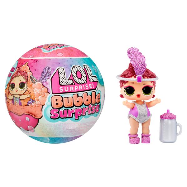 L.O.L. Surprise! Bubble Surprise Dolls- Collectible Doll Accessories, Unboxing, Glitter Foam Reaction in Warm Water- Great gift for Girls age 4+, Pink