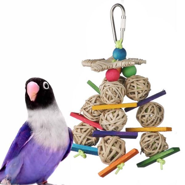 Super Bird Creations Mini Starburst Bird Toy - Colorful Bird Toy for Parrots, Cockatiels, Conures & Parakeets, Cockatiel Toy, Budgie Toys, Bird Toys, Bird Entertainment, Small Bird Size, 5.5" x 2.5"