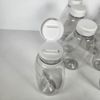 12 Pack Oval Clear Plastic Soap Dispenser Squeese Bottles w/ Caps.