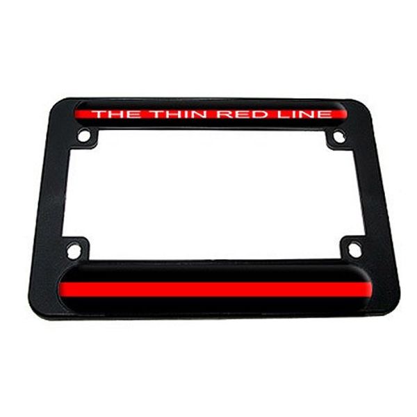 GRAPHICS & MORE Thin Red Line - Firefighter Motorcycle License Plate Tag Frame