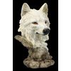 Wolf Figurine Bust White Wolf - 12.5 cm Decorative Statue