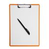 Klemmbrett MAULflexx, Durable A4 Writing Tablet, Retractable Hanging Loop. Clipboard 4 Schreibplatte Orange