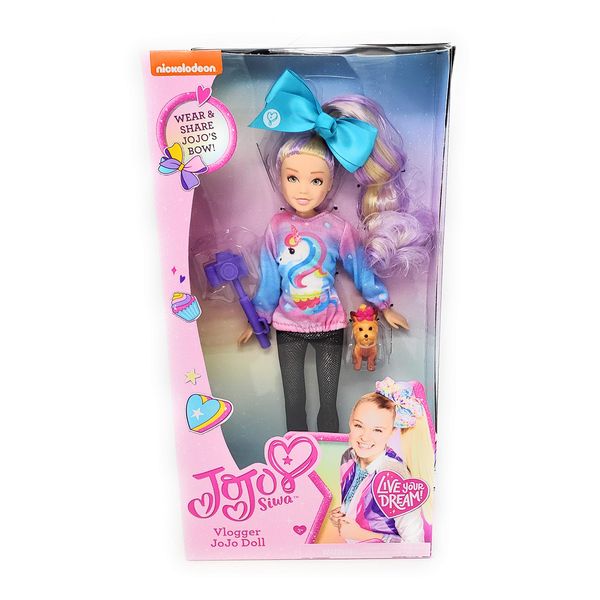 JoJo Siwa 10-Inch Fashion Vlogger Articulated Doll in Unicorn Outfit, Includes Camera and Bow Bow Accessories, Kids Toys for Ages 3 Up by Just Play