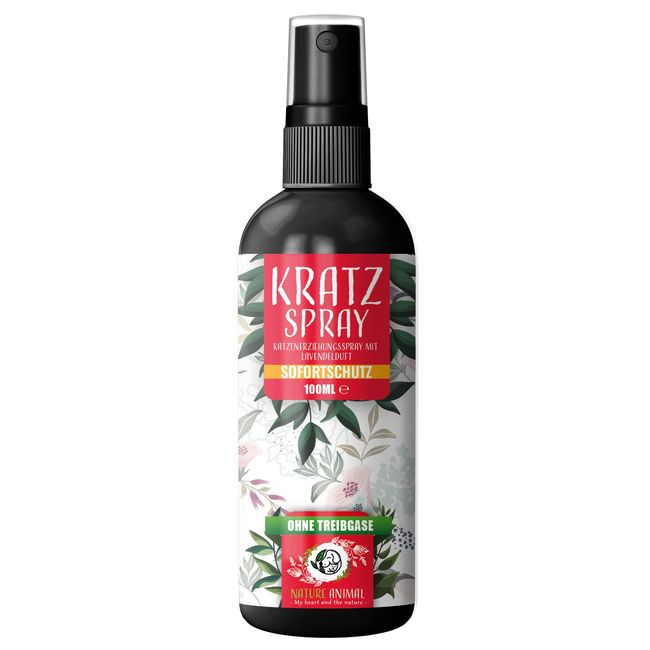 Nature Animal® Anti Kratz Spray gegen Katzenmarkierung für Innen und Außen + Katzen ABWEHR – Katzenfernhaltespray STOPP bleib Weg