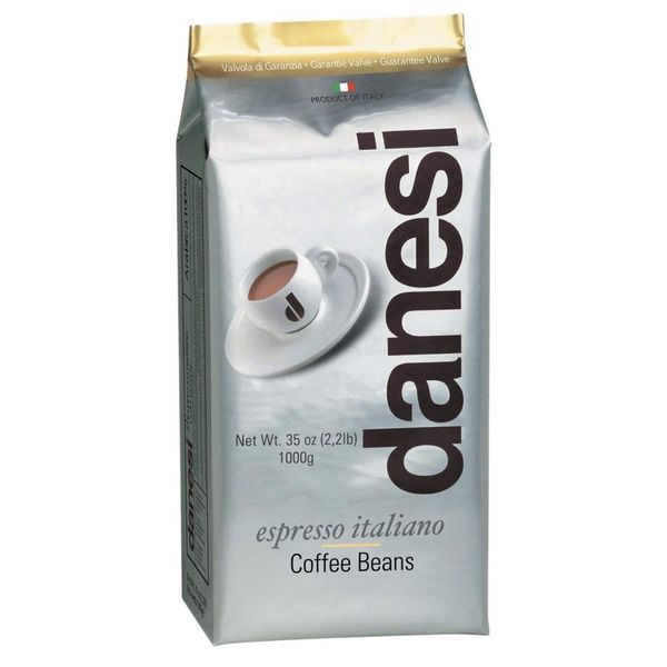 Danesi Caffe Italian Coffee Beans (Whole Roasted Coffee Beans for Espresso) - Espresso Coffee Beans (Medium Roast Whole Bean) Coffee Bean - Coffee Beans Espresso - Coffee Whole Bean - Gold (2.2lb)