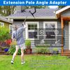 IHKFILAN Angle Adapter and Extension Pole Hinge Tip，Threaded Extension Pole Rotatable Angle Adaptor Attach to Duster Painter Brush Squeegee Gutter Cleaning Tools