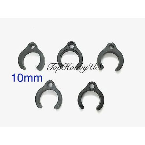 10PCS 10mm 3/8" Plastic Clips for Cable Management RC Fuel/Air Lines (US SHIP)