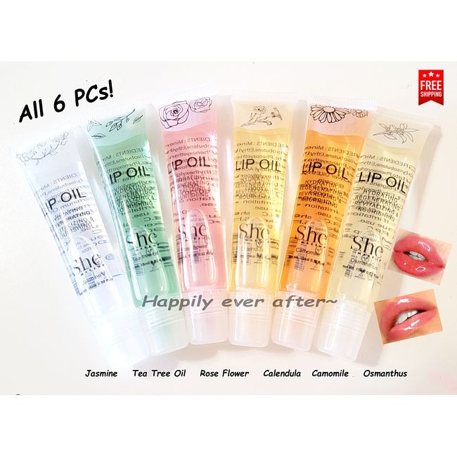 6 PCs S.he Lip Oil Set - Protect, Hydrating, Nourishing & Revitalizing Your Lip