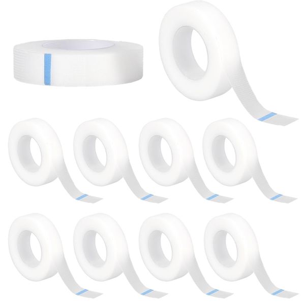 NJCXOLA 10 Rolls Eyelash Tape, Eyelash Extension Tape, Eyelashes Adhesive Tape, for Eyelash Extension, 0.5 inch x 10 Yards