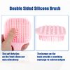 VOCOSTE Soft Silicone Bath Brush, Non-Slip Back Scrubber Shower with Long Handle for Men and Women, Pink