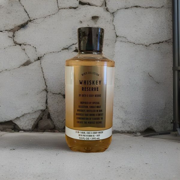 “Whiskey Reserve”Men's 3 in 1 Face Hair & Body Wash 10 oz BBW. SHIPS FREE!!!