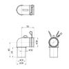 SANEI Washing Machine Drain Trap Elbow for Drain Hose Connection PH554FSA
