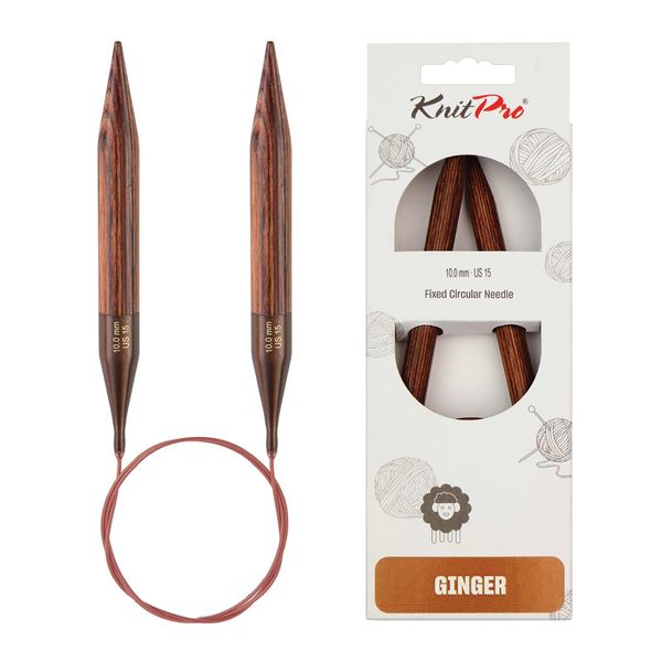 KnitPro Ginger Fixed Circular Needles 32" (80cm) | 10.00mm