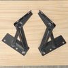 2 PCS Black Folding Spring Hinges,80 Degree Foldable Cabinet Hinges