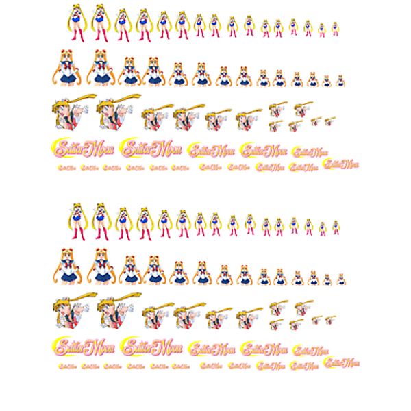 1/64 Hotwheels Sailor Moon  Waterslide Decals  MADE IS THE USA