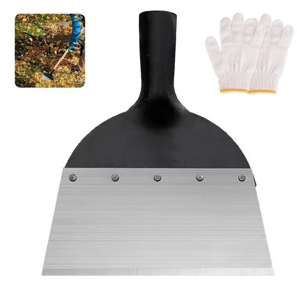 Marstey Multifunctional Garden Shovel, Multi-Functional Outdoor Garden Cleaning Shovel,Farm Weeding Weed Cleaning Shovel, Handle Not Included, Weeding Tools for Garden With Gloves(23cm)