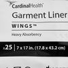 Kendall Handicare Garment Liner 7" X 17" Medium Absorbency - Case of 200 - Model 635
