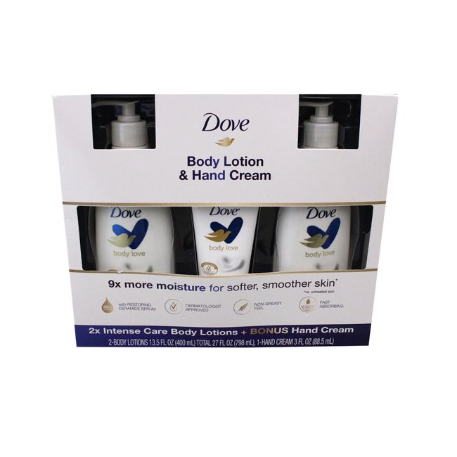 Dove Body Lotion & Hand Cream Pack 3 Pieces