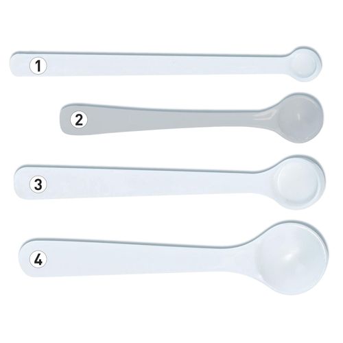 Dosing spoon | milligram measuring spoons set of 4 | exact dosing 100mg, 200mg, 500mg, 1g | mg measuring spoons for powder and liquids