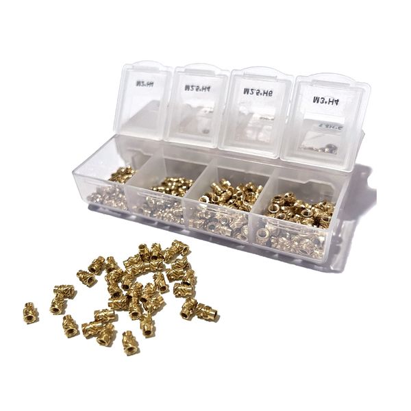 ShineNow M3 M4 M5 Threaded Inserts for Plastic 3D Printing Heat Set Insert Kit 145pcs