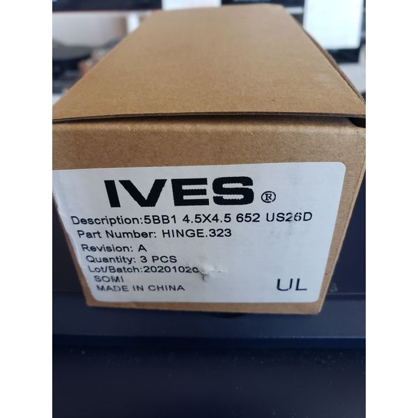 Brand New Two 3-pcs Ives Hinge 5BB1 Hinge.323 4.5" x 4.5" 652 US26D