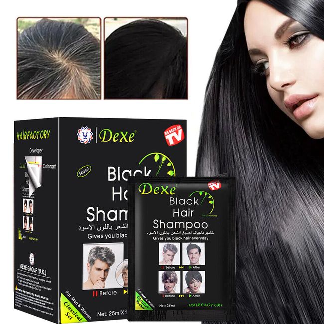 10x25ml Dexe Permanent Hair Dye Black Hair Dye Color Shampoos Natural Herbal Dye