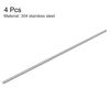 sourcing map 4Pcs M4 x 200mm Fully Threaded Rod 304 Stainless Steel Right Hand Threads