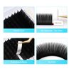 NAGARAKU Flat Pine Extra Split Tip Eyelash Extensions Matte Black False Eyelashes 16 Sheets (0.15 D 8-15mm Mixed)