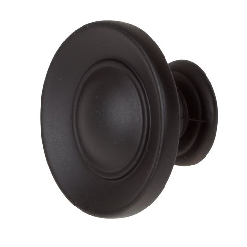 GlideRite Hardware 5105-MB-25 1 inch Diameter Small Round Ring Cabinet Knobs 25 Pack, Matte Black Finish