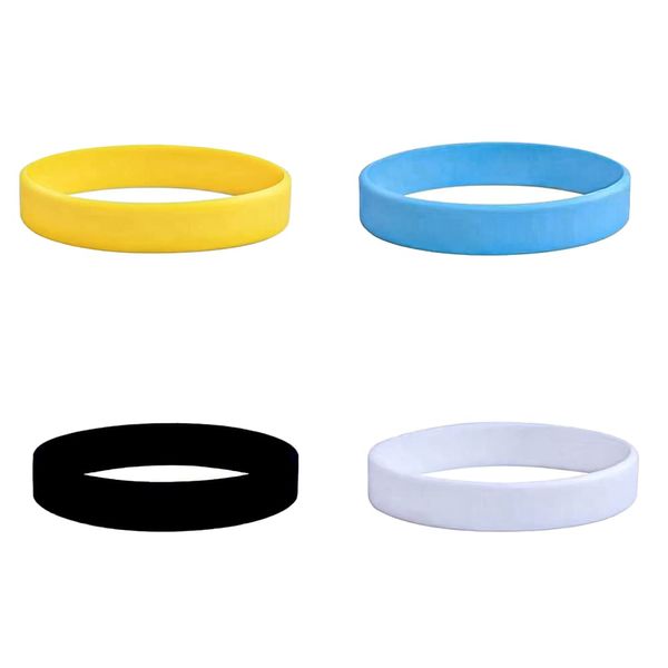 Lmyzcbzl Silicone Wristbands, 4 Pcs Rubber Bracelets, Silicone Bracelet, Silicone Elastic Wristbands, for Sports Teams, Party Events, Cup Markers