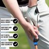 Clip-On Golf Grip Trainer, Golf Swing Training Aid for Improving Proper Hand Positioning (BLACK+DARK BLUE)