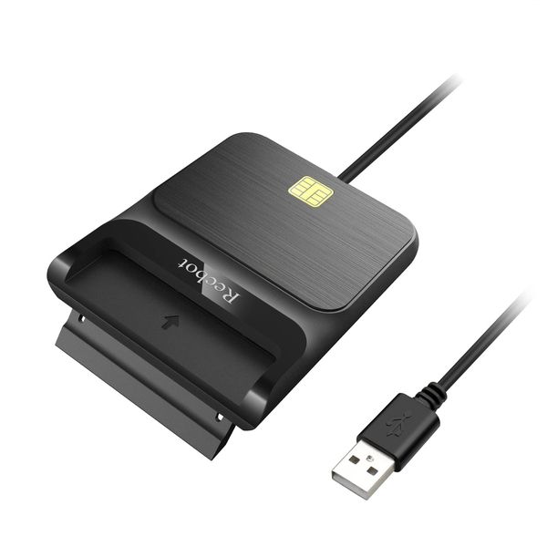 Recbot CAC Reader Military, CAC Card Reader Military, DOD Military USB Common Access CAC Smart Card Reader, Compatible with Windows, Mac OS and Linux