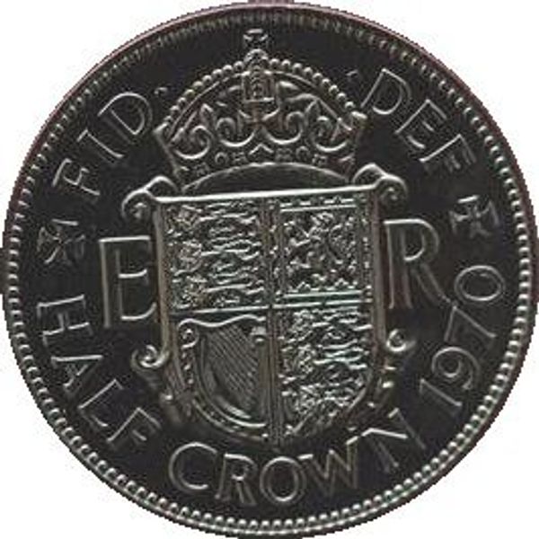 1970 Uk Royal Mint Proof Half Crown Coin In Capsule