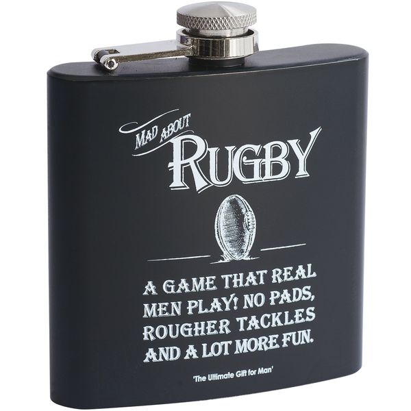 Ultimate Gift for Man 8872 Rugby Hip Flask