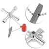 Sheens 10pcs Universal Intersect Key Multifunctional 4 Way Intersect Key Wrenches for Electrical Cupboard Box Water Meter Valve
