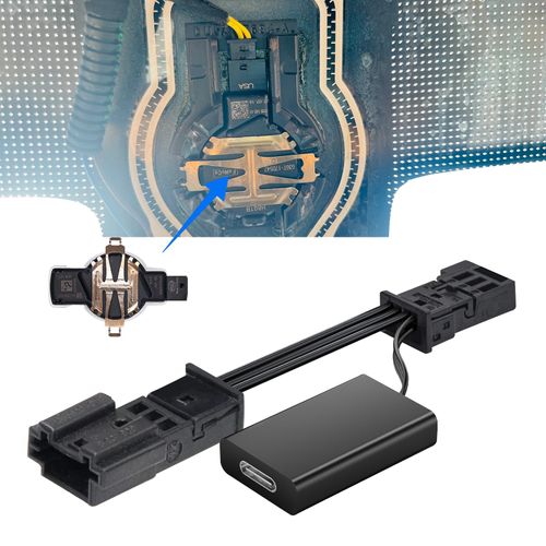 mangoal Dashcam Power Adapter Custom for Ford 3 Pin (Model C) for F-150 F-250/350 Mustang Explorer and etc,GPS Radar Mirror Camera Dash Cam Adapter Cable,Connect Rainfall Sensor Connector(Hidden)