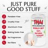2-PACK Thai Crystal Deodorant Salt Stone - Clinically Tested, Dermatologist Approved - Natural Unscented Aluminum-Free for Women Men & Teens