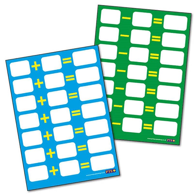 Double Sided Wipe Clean Dry Wipe Addition And Subtraction Maths ...