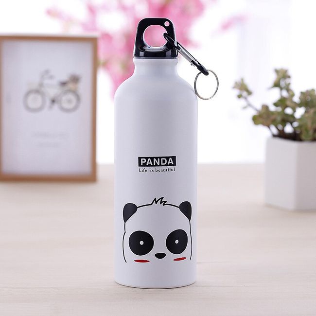 500ml Aluminum Sport Water Bottle With Carabiner, Great For