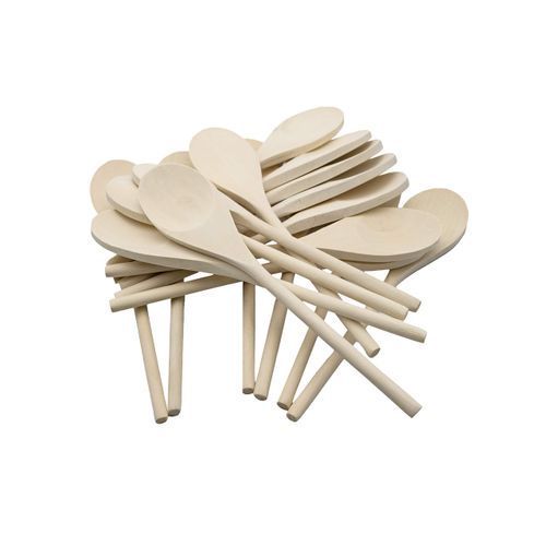 Pack of 24 Wooden Spoons | Ideal for The Kitchen, Crafts, Mixing etc...