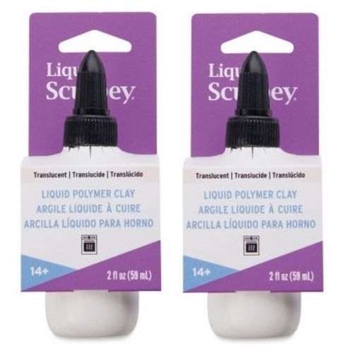 M00384x2 MOREZMORE 2pc Sculpey Liquid Polymer Oven-Bake Clay Translucent 2 oz