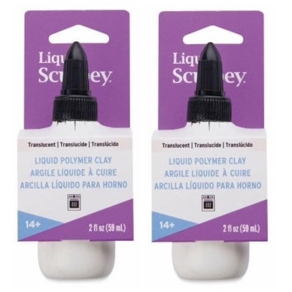 M00384x2 MOREZMORE 2pc Sculpey Liquid Polymer Oven-Bake Clay Translucent 2 oz