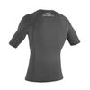 O'Neill Wetsuits UV Sun Protection Men's Basic Skins Short Sleeve Crew Rashguard (Graphite, X-Large)