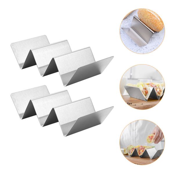 2pcs Taco Plates Taco Shells Stainless Steel Taco Holder Taco Serving Rack