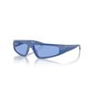 Ray-Ban RB4432 Izaz Rectangular Sunglasses, Electric Blue/Blue, 59 mm