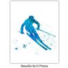 Freestyle Skiing Watercolor Wall Art Print Set - Cute Home Decor for Boys, Teens, Kids Bedrooms, Den and Office - Great Gift for Skiers and Extreme Sports Fans - Four 8x10 Photos - Unframed