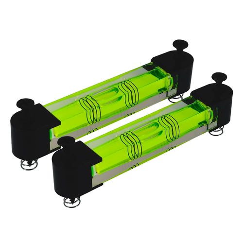 Installation Hole Whole Horizontal Bubble Level Ball Level Meter Horizontal Rule 108X18X16.3mm fittings screw (2PCS Green)